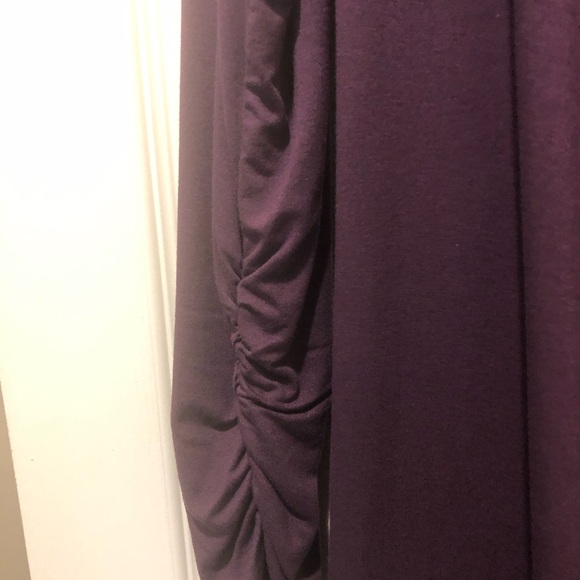 🥳B-DAY SALE❤️BODEN Plum Faux Wrap Ruched Long Sleeve Dress Size 16L - Picture 5 of 8